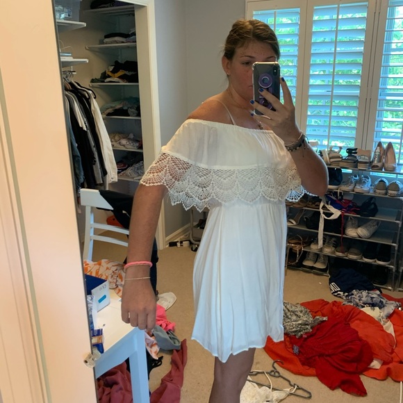 white strapless dress - Picture 2 of 4